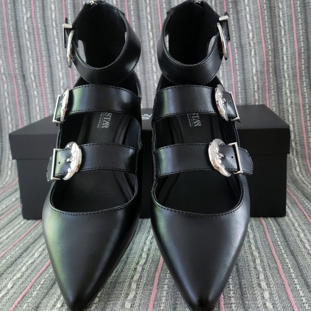 Killstar Oracle Flats Moon Buckles sz 9 BNIB
